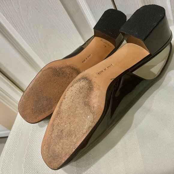 PREPPY CHIC SALVATORE FERRAGAMO PATENT LEATHER PUMPS MADE IN ITALY SIZE 7 - Picture 10 of 16